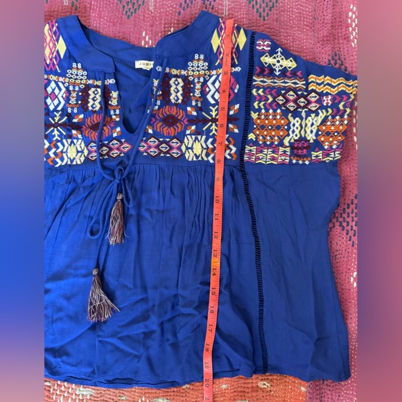 Embroidered Blue Top - Picture 3 of 6